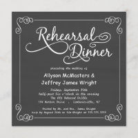 Invitations pour le dîner de répétition en tableau