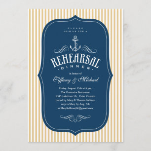Invitations pour le dîner de répétition nautique
