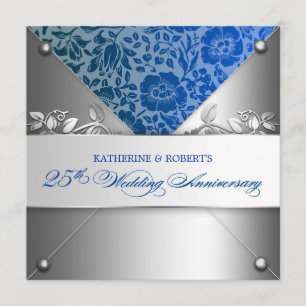 invitations pour les 25 ans de mariage en argent