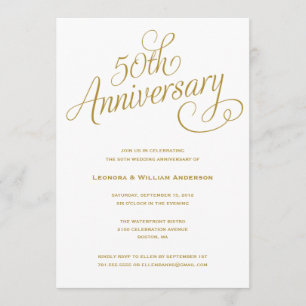INVITATIONS POUR LES 50 ANS DE MARIAGE