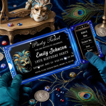 invitations pour les billets du parti bleu