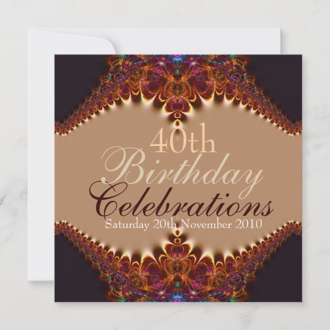 Invitations pour les célébrations de la Terre Doré (Devant)
