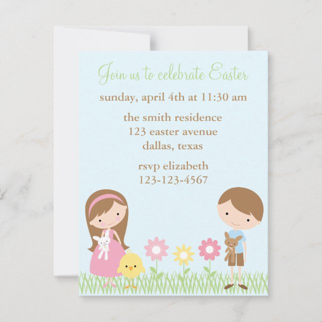 Invitations pour les fêtes de Pâques des Amis du P (Devant)
