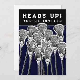 Invitations pour l'événement de l'équipe de crosse