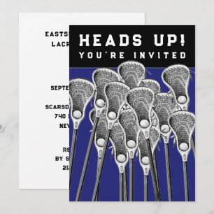 Invitations pour l'événement de l'équipe de crosse