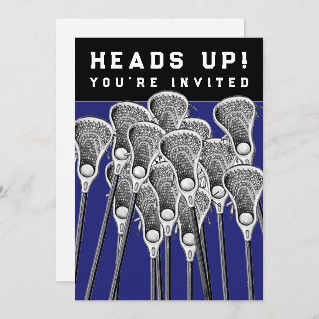 Invitations pour l'événement de l'équipe de crosse (Devant / Derrière)