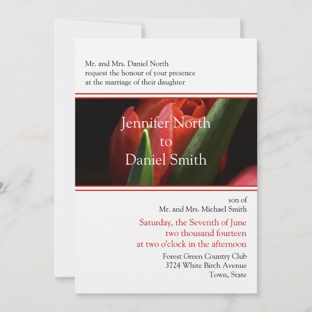 Invitations Pour Mariages (Devant)