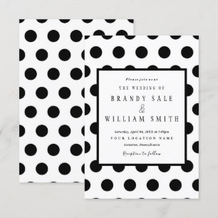 Invitations pour mariages Point Polka classique