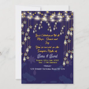 Invitations pour une soirée de Sangeet numérique