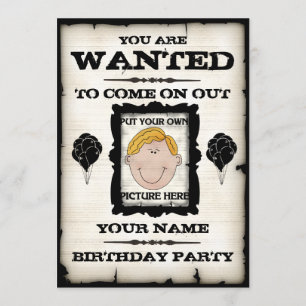 Invitations Recherchées de fête d'anniversaire