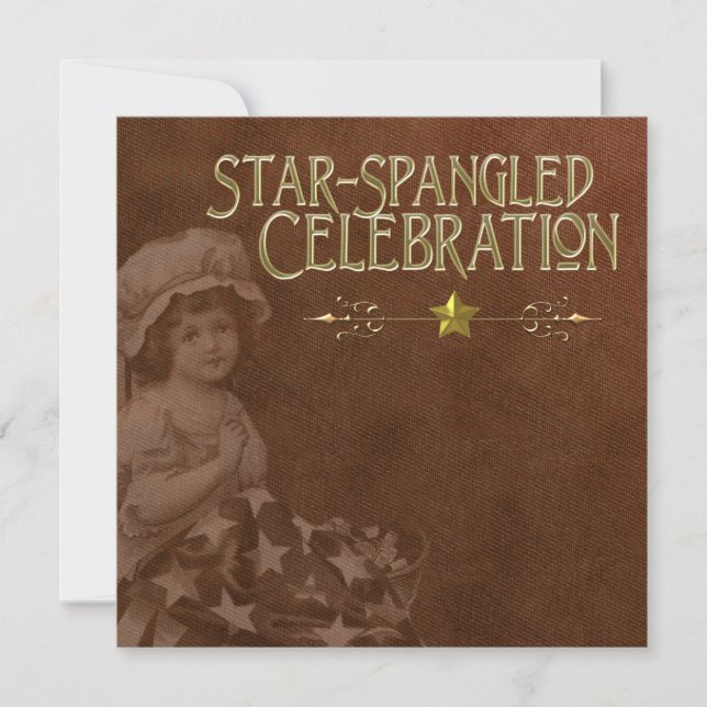 Invitations Red 4 juillet vintages (Devant)