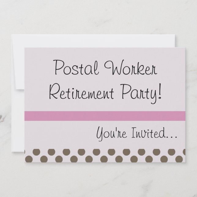 Invitations retirées USPS de partie de travailleur (Devant)