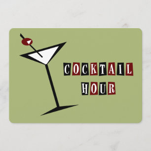 Invitations Retro Martini Cocktail Party