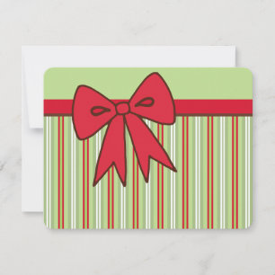 Invitations Retro Red Holiday Bow