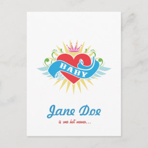 Invitations Retro Tattoo Baby Shower