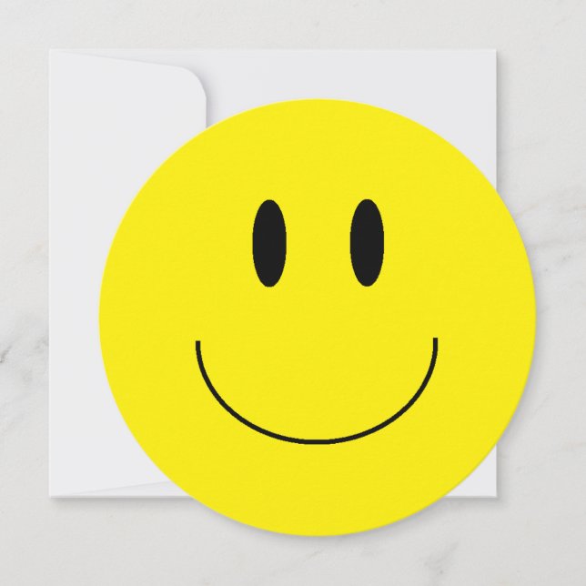 Invitations rondes "Happy Face" (Devant)