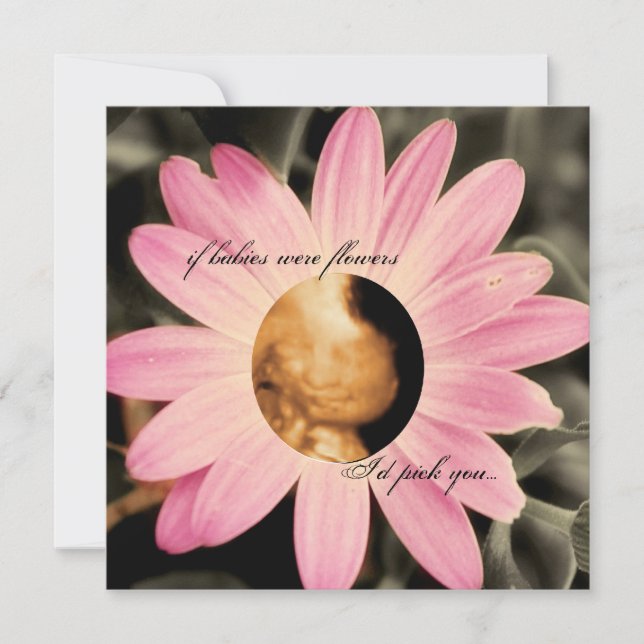 Invitations roses de baby shower de sonogramme de (Devant)