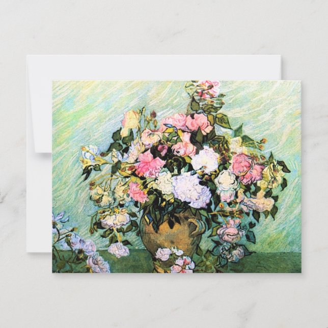 Invitations roses de roses de Van Gogh (Devant)