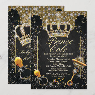 Invitations royales de douche de prince bébé