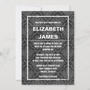 Invitations russes Vintages de Black Mariage damas