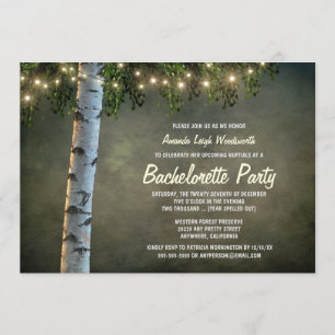 Invitations Rustic Birch Tree
