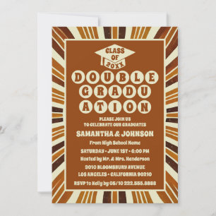 Invitations Rustic Chic Double Graduation Party