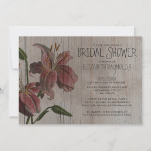 Invitations Rustique Oriental Lily Douche nuptiale