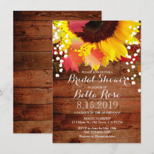 Invitations Rustique Tournesol Bridal