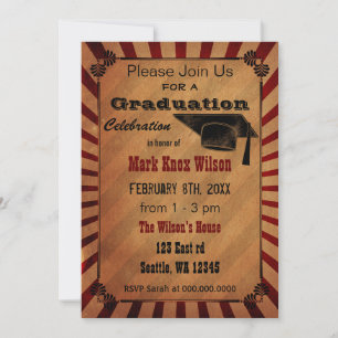Invitations Rustique Vintage Graduation Party