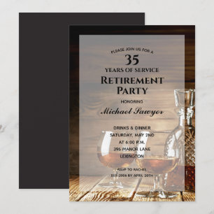 Invitations Rustique Whiskey Retirement Party