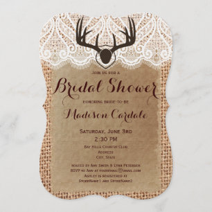 Invitations rustiques de Fête de la mariée