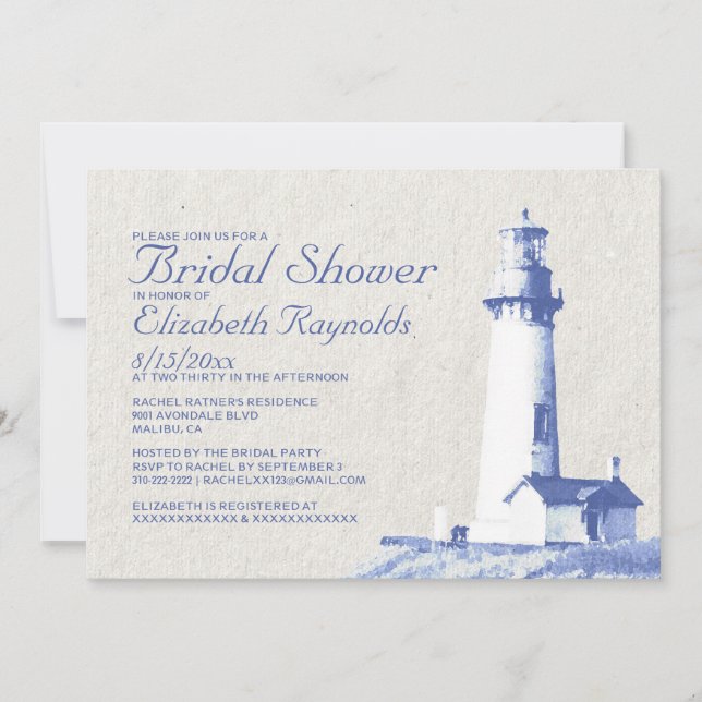 Invitations rustiques de Fête de la mariée de (Devant)