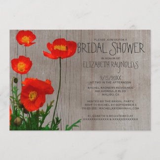 Invitations rustiques de Fête de la mariée de