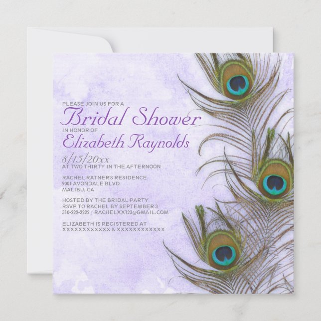 Invitations rustiques de Fête de la mariée de (Devant)