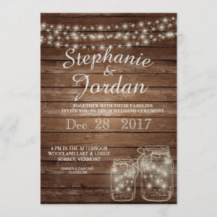 Invitations rustiques de mariage