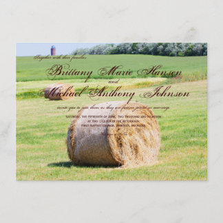 Invitations rustiques de mariage campagnard de