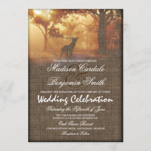 Invitations rustiques de mariage d'impression de