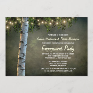 Invitations rustiques de partie de fiançailles