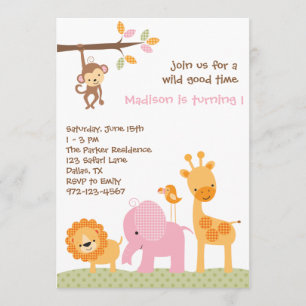 Invitations Safari Sweet Rose