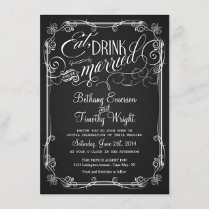 Invitations semi-formelles de mariage de tableau