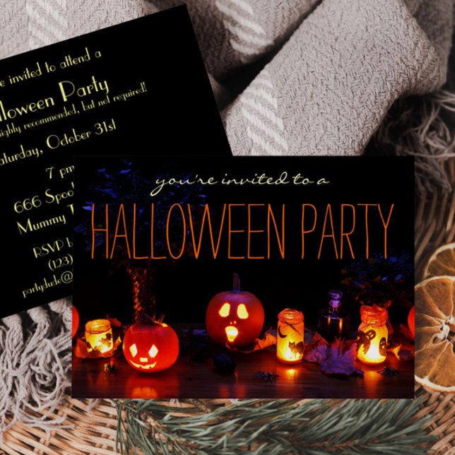 Invitations simples de la fête d'Halloween pour ad (Créateur téléchargé)