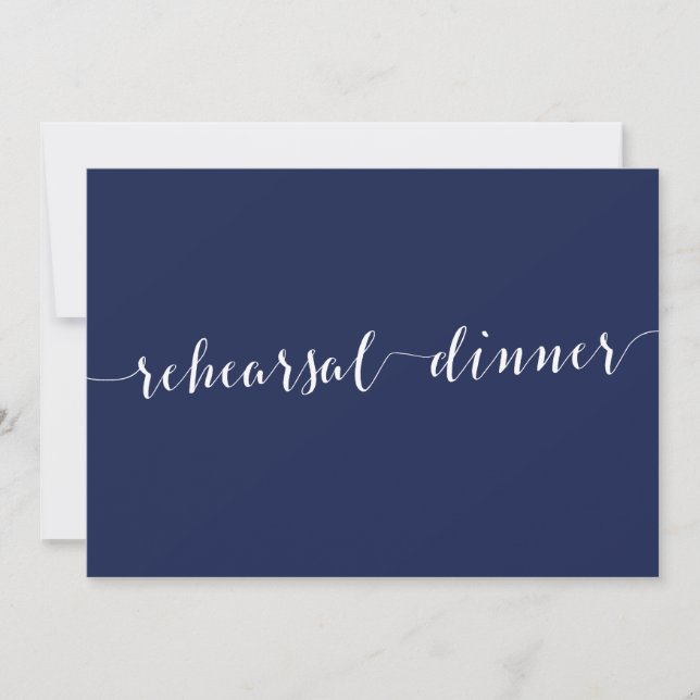 Invitations simples de répétition Mariage bleu mar (Devant)