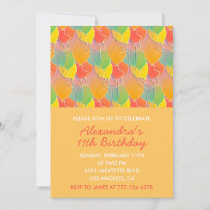Invitations simples pour 11 ans Ballons Moderne