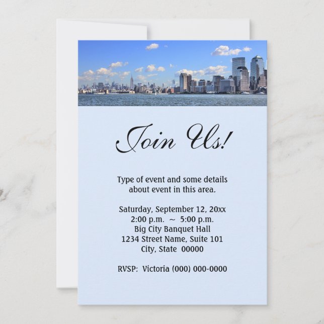 Invitations Skyline de New York (Devant)