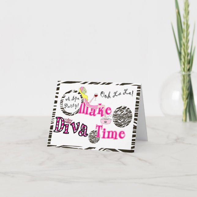 Invitations spas / Faites du Diva Time! (Devant)