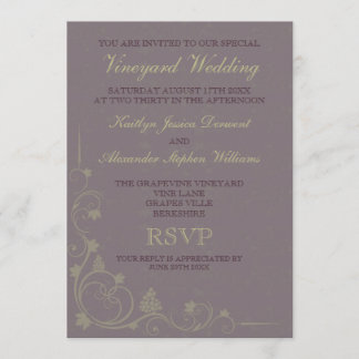 Invitations spéciales de mariage dans les vignoble