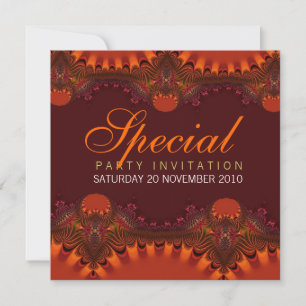 Invitations spéciales Orange Elegance