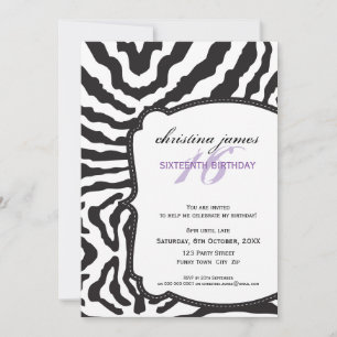 INVITATIONS SPÉCIAUX :: superbe zebra 4P