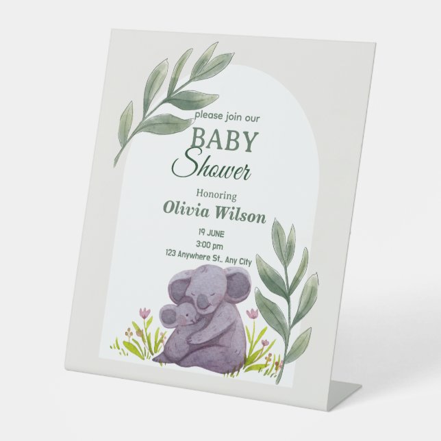 Invitations & Stationery Invitations & Announcemt Pedestal Sign (Front)