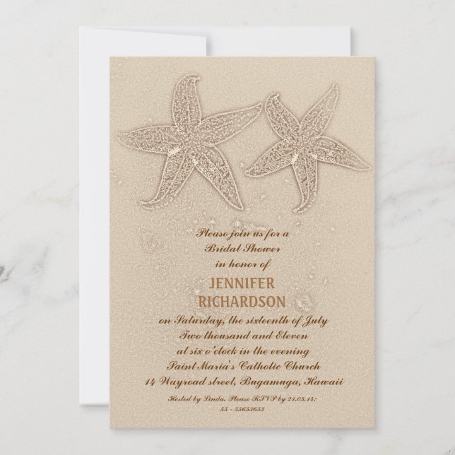 INVITATIONS SUR LA DOUCHE À PONT DE PLAGE (Devant)